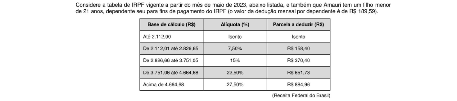 Figura da questão de Contabilidade Tributária