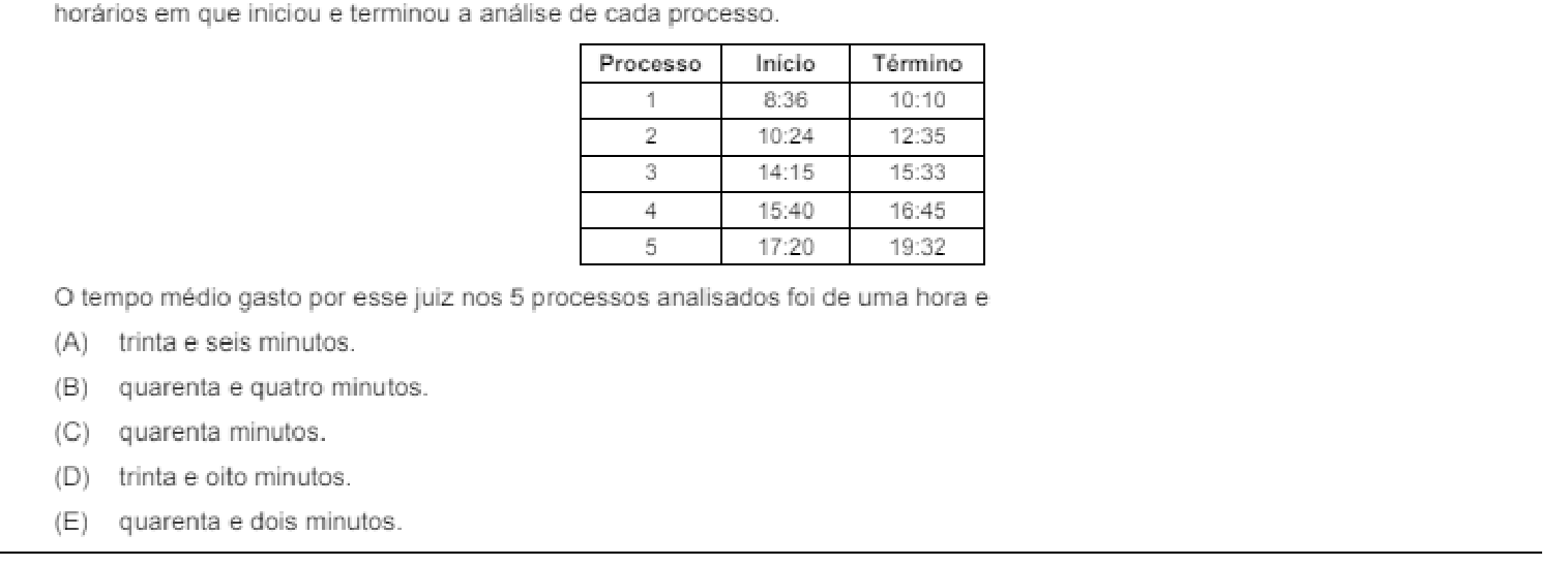 Figura da questão de Matemática e Raciocínio Lógico