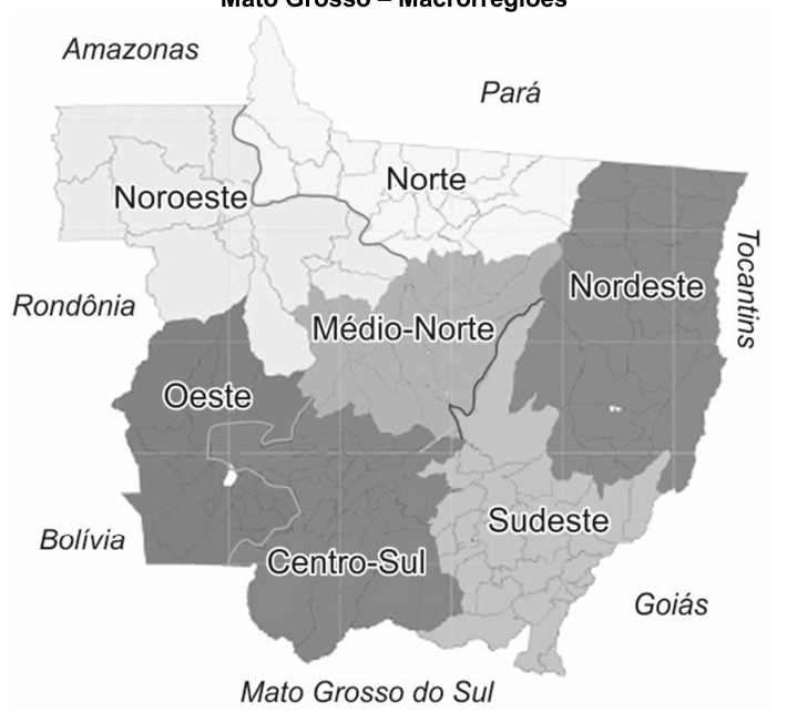 Figura da questão de Geografia de Mato Grosso