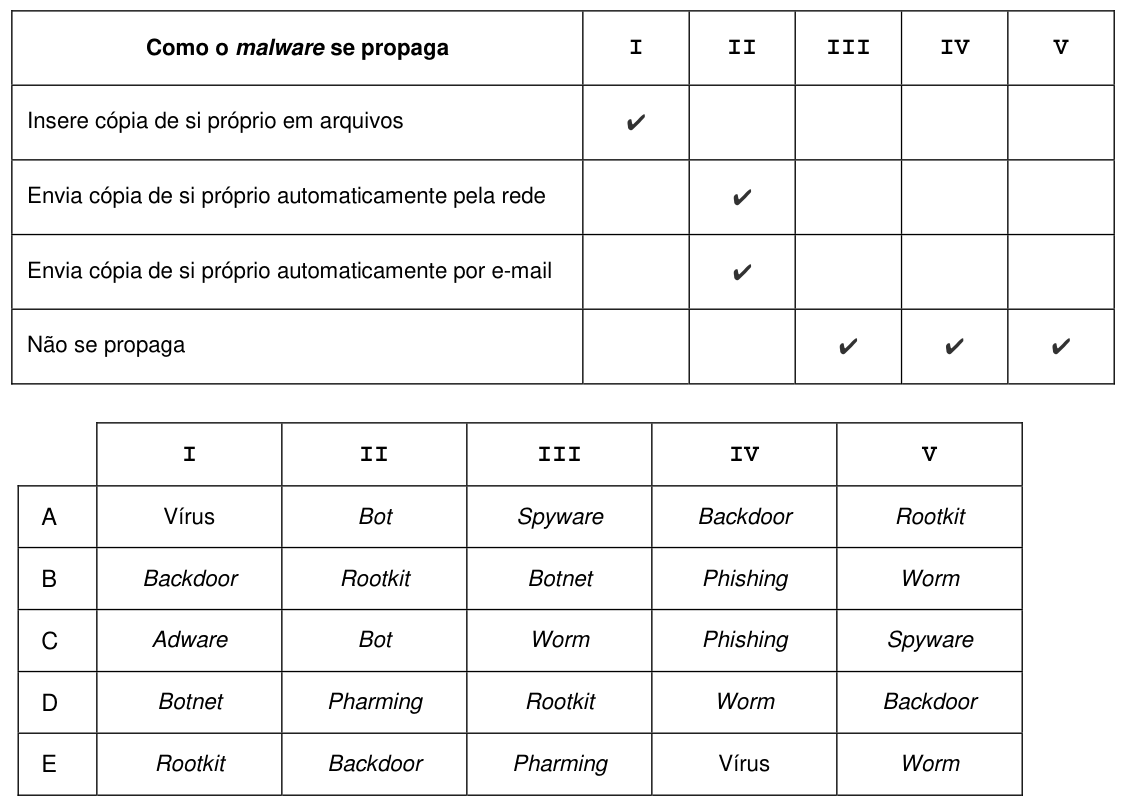 Figura da questão de Segurança da Informação